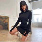 Robe pull en tricot à manches longues Ginny